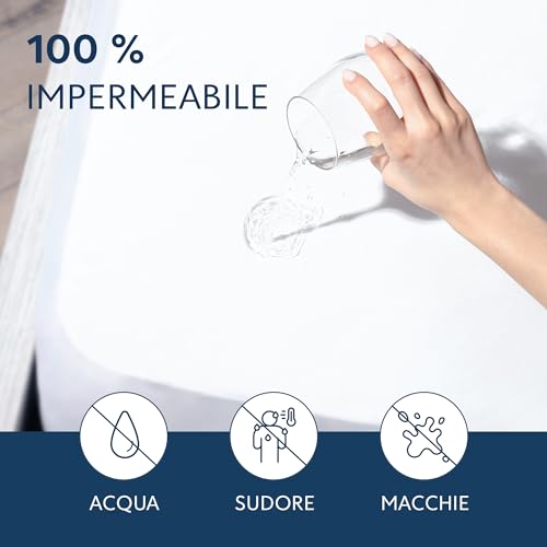 Dreamzie - Coprimaterasso Singolo Impermeabile 80x190 cm - Proteggi Materasso 80x190 Resistente - Protezione Ottimale e Traspirante - Prova pratica