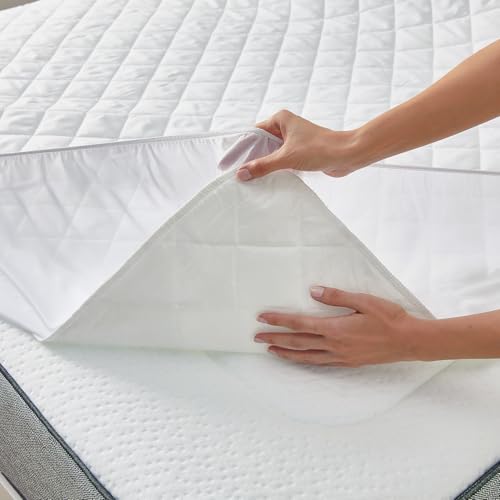 Pikolin Home - Coprimaterasso trapuntato, Antiallergico (Antiacaro, Batteri e Funghi), in fibra, impermeabile, antiacaro, 80 x 190/200 cm, colore Bianco, letto da 80, Tutte le misure - Prova pratica
