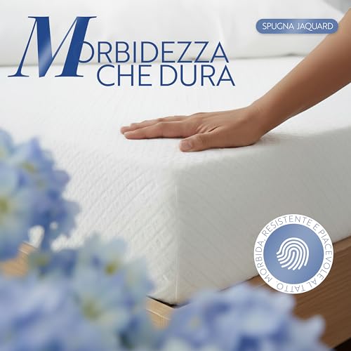 Protessia - Coprimaterasso Matrimoniale 160x190x27 cm in Spugna di Cotone Naturale Soffice e Traspirante Senza Impermeabilizzazione - Prova pratica