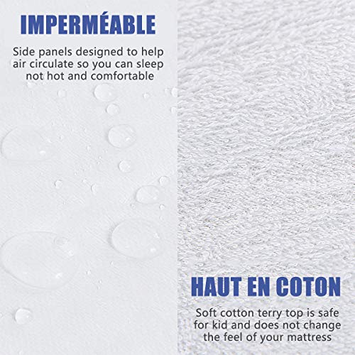 Richair - Coprimaterasso in cotone, Cotone, bianco, 100 x 200 cm - Dettaglio recensione 4