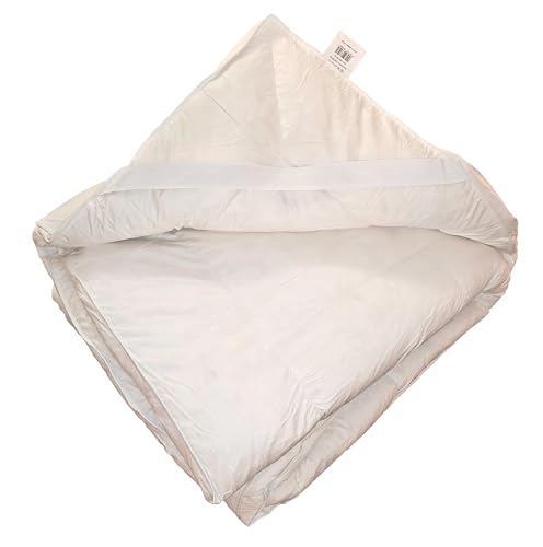 Vico Casa® Topper letto matrimoniale PIUMETTA 160x190cm - alto 5cm, in piuma bianca naturale; tessuto 100% cotone; 4 elastici laterali - Dettaglio recensione 4