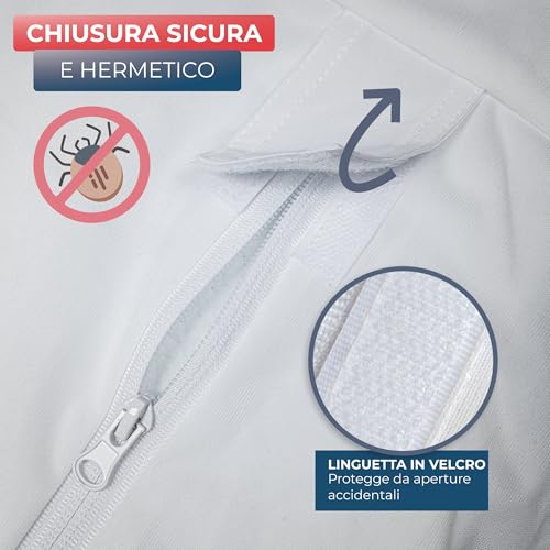 WRAPPYBAG Coprimaterasso Impermeabile Antiacaro e Cimici – Fodera per Materasso Senza Trattamenti Chimici – Per materassi 160x200 – Disponibile in 15 Dimensioni e Altezze - Dettaglio recensione 4